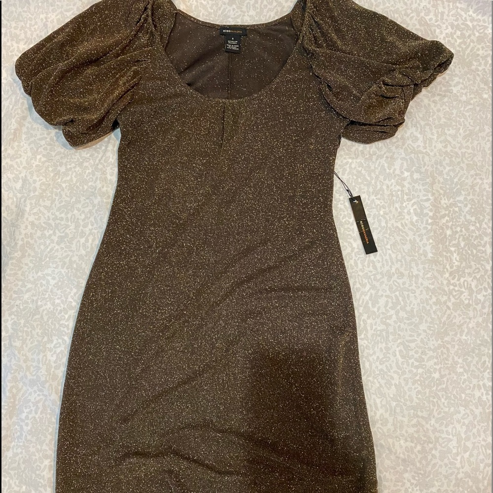 Golden sparkle BCBG dress